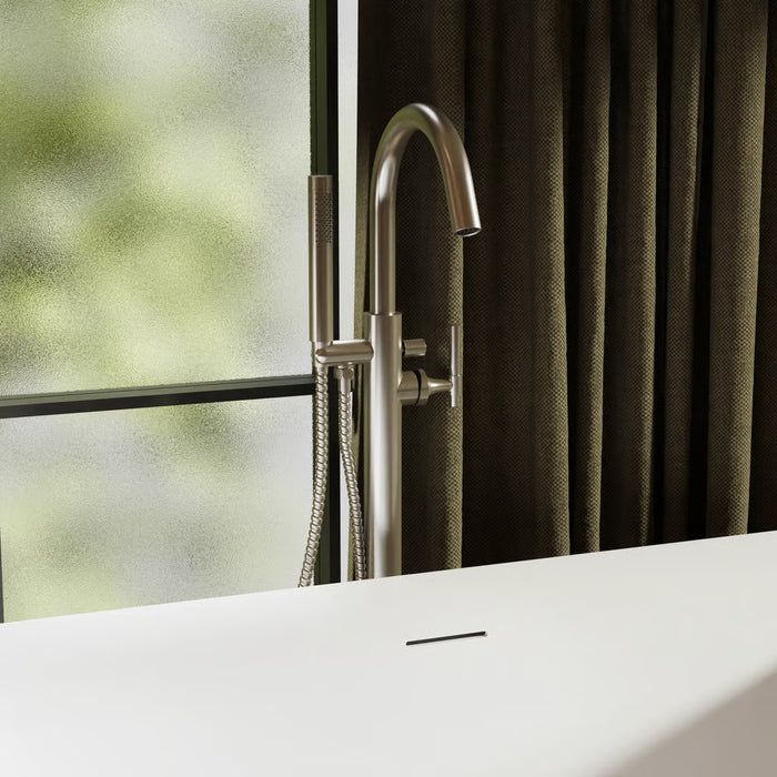 Burlington Strand Floorstanding Bath Shower Mixer Tap with Handset