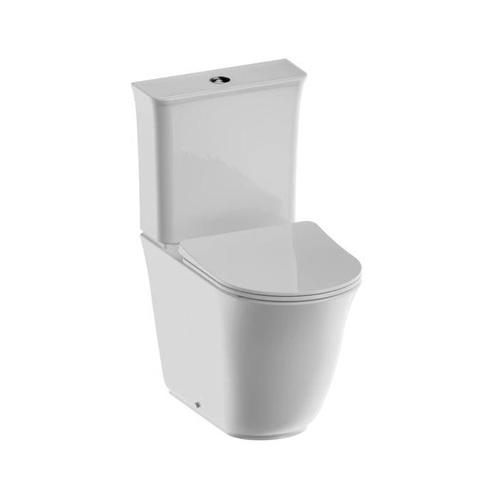 Burlington Strand Rimless Close Coupled Toilet with Cistern & Soft Close Seat