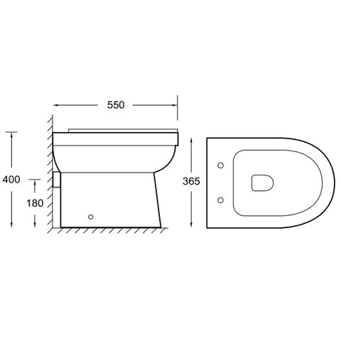 Sonas Chloe Back To Wall Toilet And Soft Close Seat