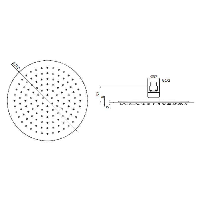 Sonas Alita Knurled Shower Set 2 With Shower Head Arm &