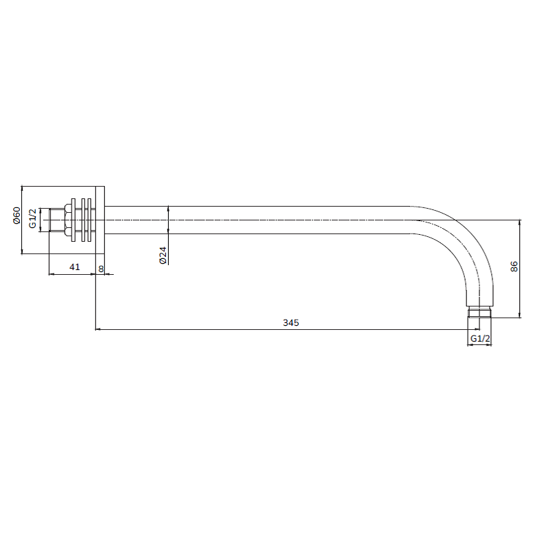 Sonas Alita Knurled Shower Set 2 With Shower Head Arm &