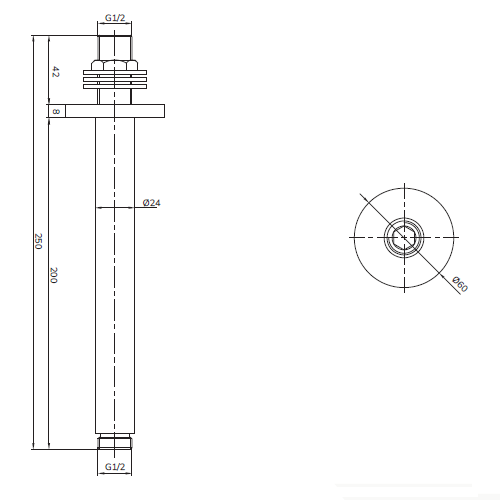 Sonas Alita Knurled Shower Set 2 With Shower Head Arm &