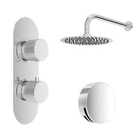 Sonas Alita Knurled Thermostatic Bath Set With Ceiling