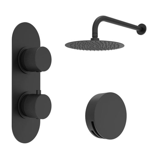 Sonas Alita Knurled Thermostatic Bath Set With Ceiling