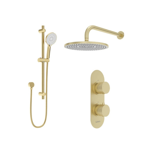 Sonas Alita Knurled Thermostatic Shower Set 1 with Rain