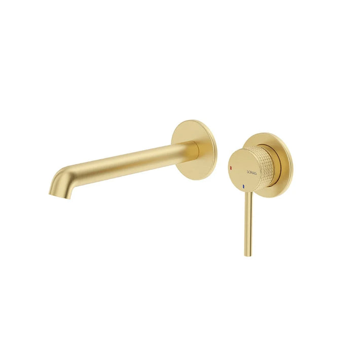 Sonas Alita Wall Mounted Basin Mixer Tap - Brushed Gold