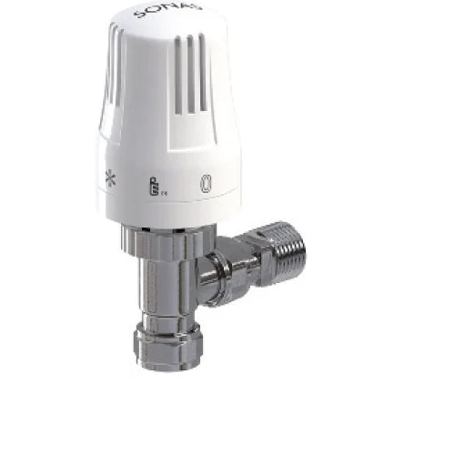 Sonas Angled Thermostatic Valve and Lockshield Set Pair -