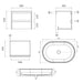 Sonas Apex Two Drawer Wall Hung Vanity Unit With Countertop
