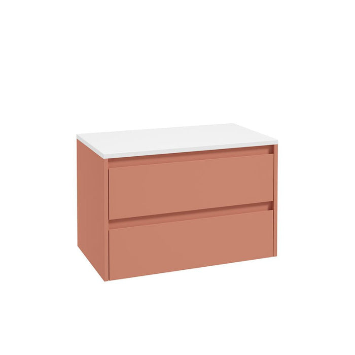 Sonas Apex Two Drawer Wall Hung Vanity Unit With Countertop