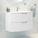 Sonas Arc 2 Drawer Wall Hung Vanity Unit With Matt White