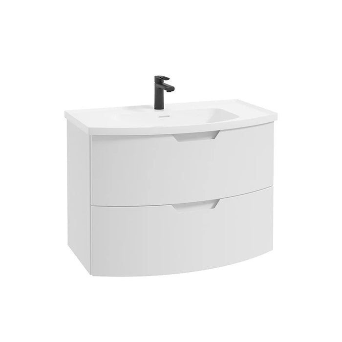 Sonas Arc 2 Drawer Wall Hung Vanity Unit With Matt White