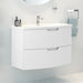 Sonas Arc 2 Drawer Wall Hung Vanity Unit With Matt White