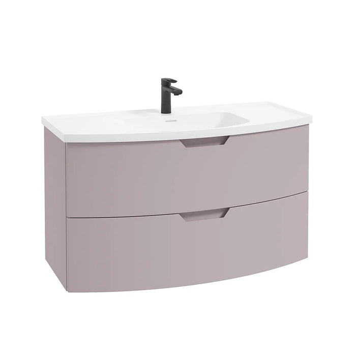 Sonas Arc 2 Drawer Wall Hung Vanity Unit With Matt White