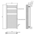 Sonas Arya Towel Warmer 1200mm x 500mm - Heated Towel Rails