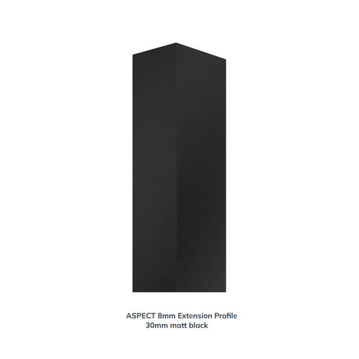 Sonas Aspect 8mm Extension Profile - Matt Black - Shower