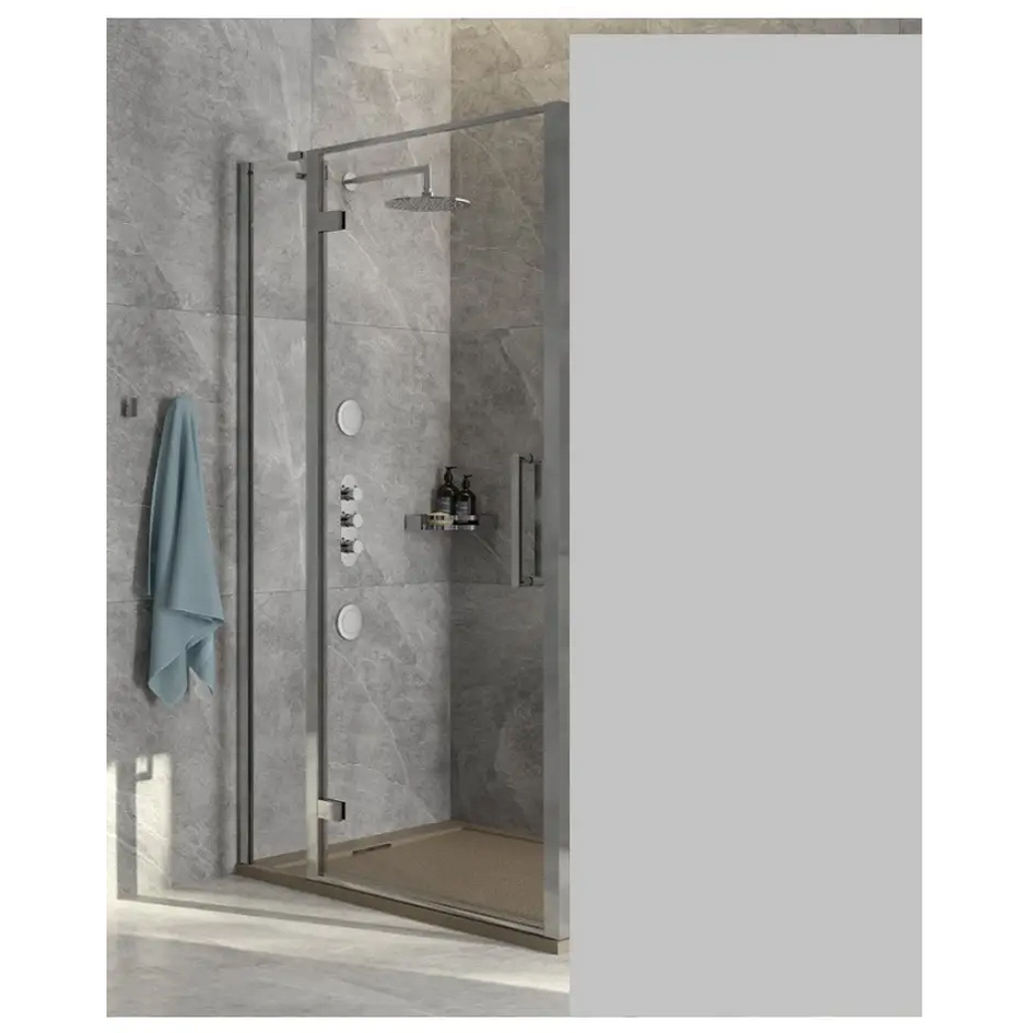 Sonas Aspect 8mm Hinged Recessed Shower Door With Inline Panel ...