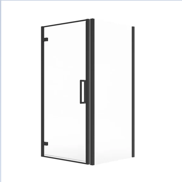 Sonas Aspect 8mm Hinged Shower Door With Side Panel - Matt