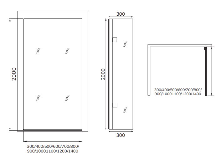 Sonas Aspect Wetroom Panel