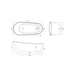 Sonas August Single Ended Freestanding Bath - 1700mm x