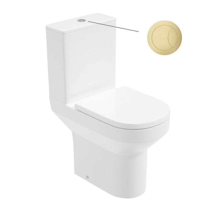 Sonas Base Rimless Comfort Height Open Back Close Coupled Toilet with Soft Close Seat and Cistern