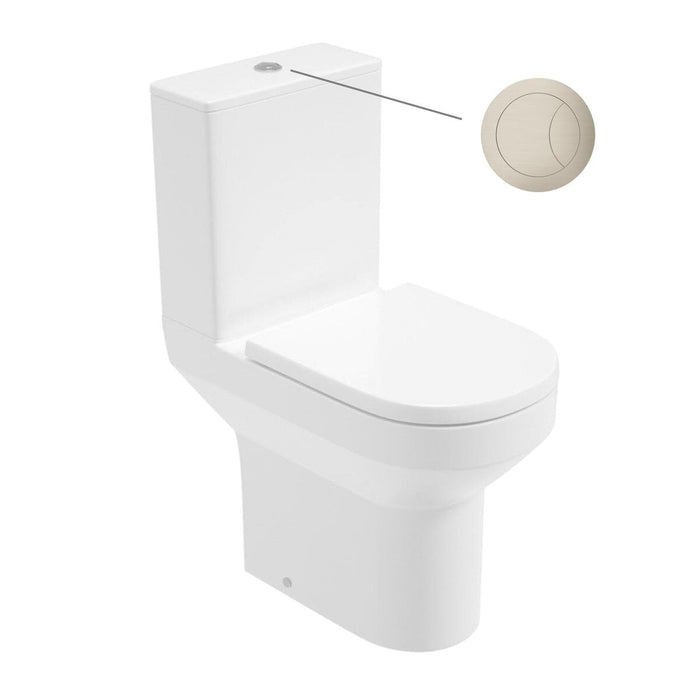 Sonas Base Rimless Comfort Height Open Back Close Coupled Toilet with Soft Close Seat and Cistern