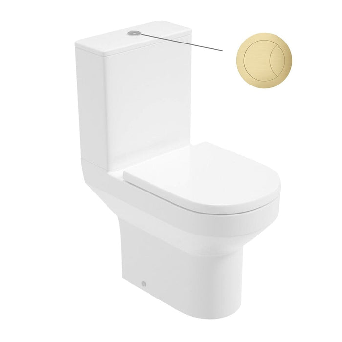 Sonas Base Rimless Open Back Close Coupled Toilet with Soft Close Seat and Cistern
