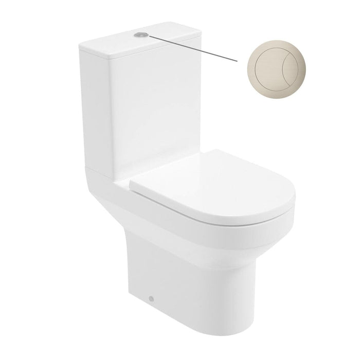 Sonas Base Rimless Open Back Close Coupled Toilet with Soft Close Seat and Cistern