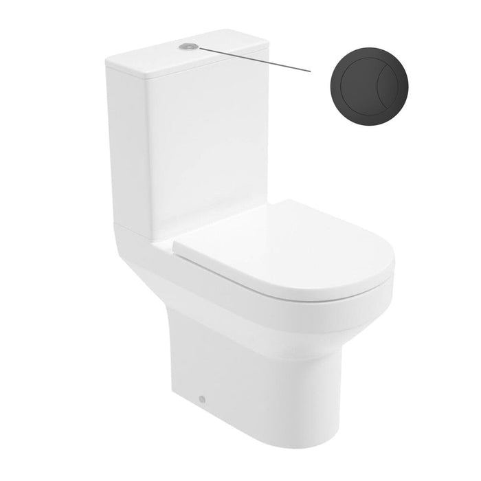 Sonas Base Rimless Open Back Close Coupled Toilet with Soft Close Seat and Cistern