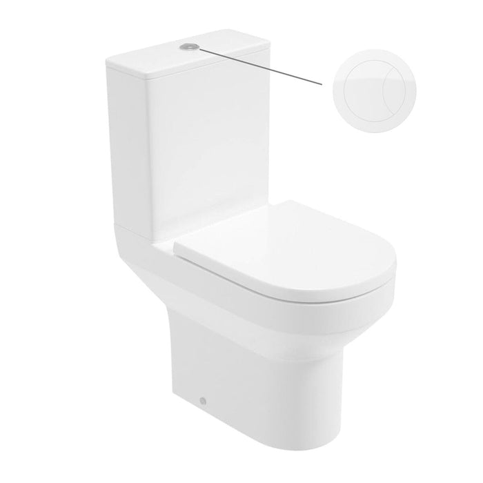 Sonas Base Rimless Open Back Close Coupled Toilet with Soft Close Seat and Cistern
