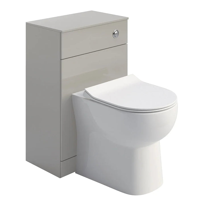 Sonas Belmont 500mm Back To Wall WC Unit - Gloss Light Grey