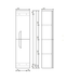 Sonas Brava 1500mm High 2 Door Wall Hung Tall Storage Unit