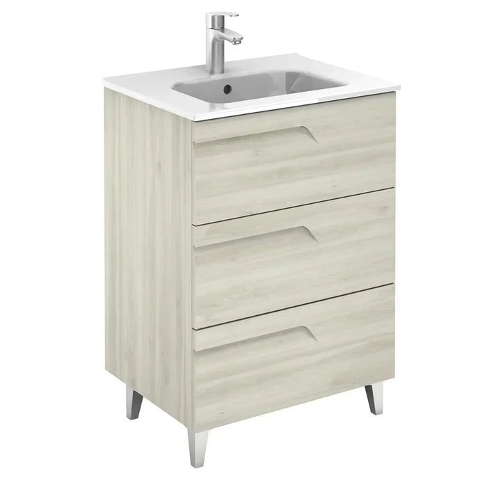 Sonas Brava 3 Drawer Floorstanding Vanity Unit - Nature