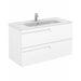 Sonas Brava Wall Hung Vanity Unit With Slim Basin - White /