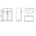 Sonas Bristol 2 Door Floorstanding vanity Unit With Basin