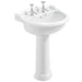 Sonas Cambridge Basin With Full Pedestal - 600mm / 1 Tap