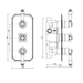 Sonas Carys 3 Control Concealed Thermostatic Shower Valve