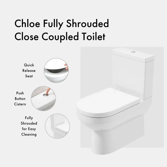 Sonas Chloe Fully Shrouded Close Coupled Toilet