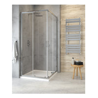 Sonas City Plus 6mm Double Door Corner Entry Shower - 760mm