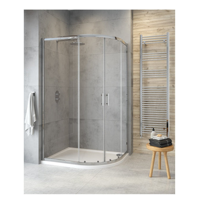 Sonas City Plus 6mm Double Door Offset Quadrant Shower