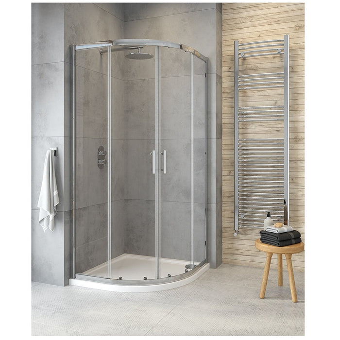 Sonas City Plus 6mm Double Door Quadrant Shower - 800mm x