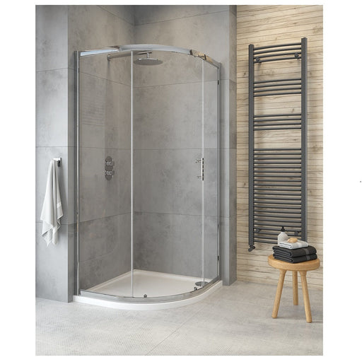 Sonas City Plus 6mm Single Door Quadrant Shower - 800mm x