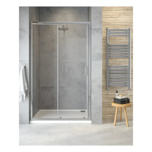Sonas City Plus 6mm Sliding Recessed Shower Door - Chrome -