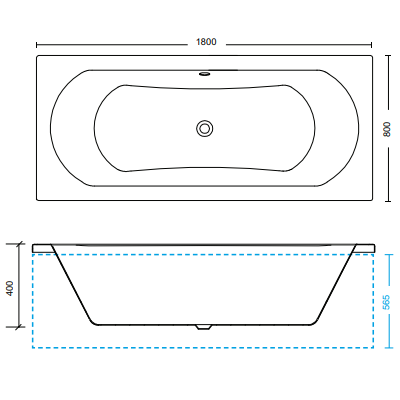 Sonas Clover 12 Jet Double Ended Bath - Standard Baths