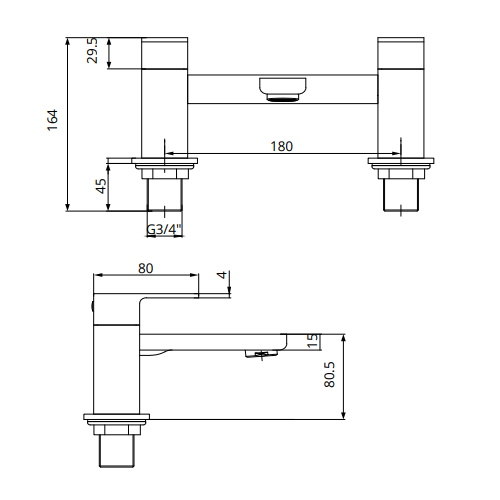 Sonas Contour Bath Filler Tap