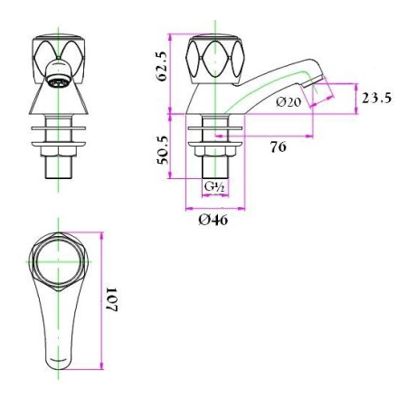 Sonas Contract Basin Taps - Chrome