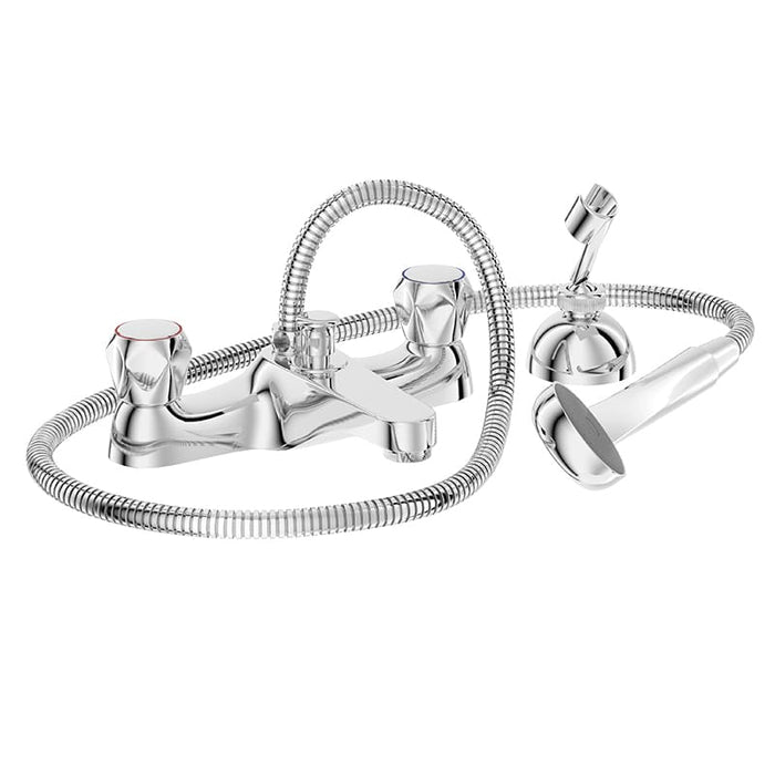 Sonas Contract Bath Shower Mixer Tap with Hose & Handset -  Chrome
