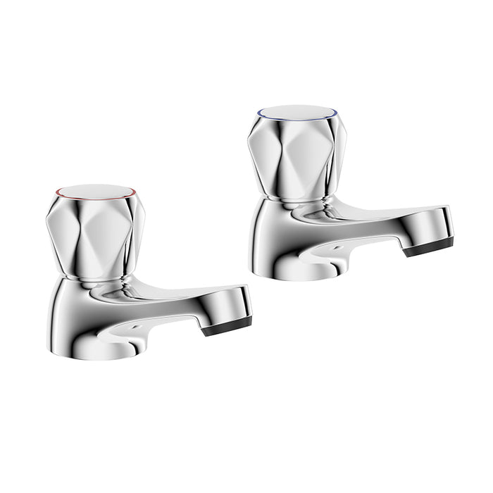 Sonas Contract Bath Pillar Taps - Chrome