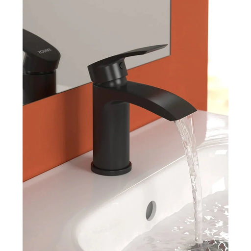 Sonas Corby Basin Mixer Tap With Click Clack Waste - Black