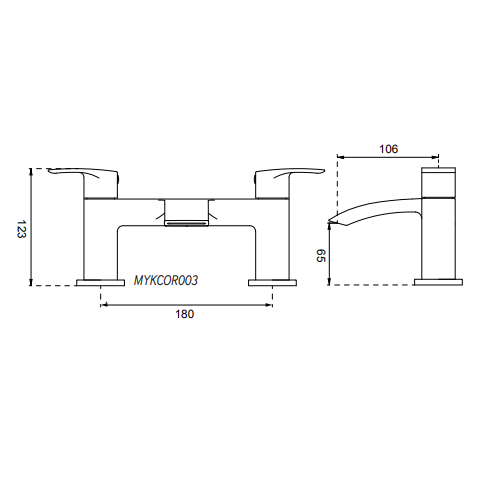 Sonas Corby Bath Filler Tap - Bath Filler Taps