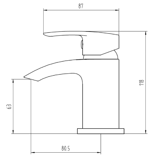 Sonas Corby Cloakroom Basin Mixer Tap With Click Clack Waste